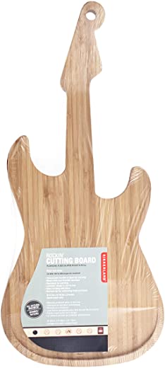 Kikkerland Bamboo Guitar Cutting Board