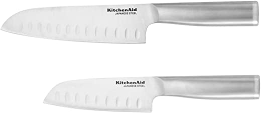 KitchenAid Gourmet Santoku Knife Set with Blade Covers, Stainless Steel