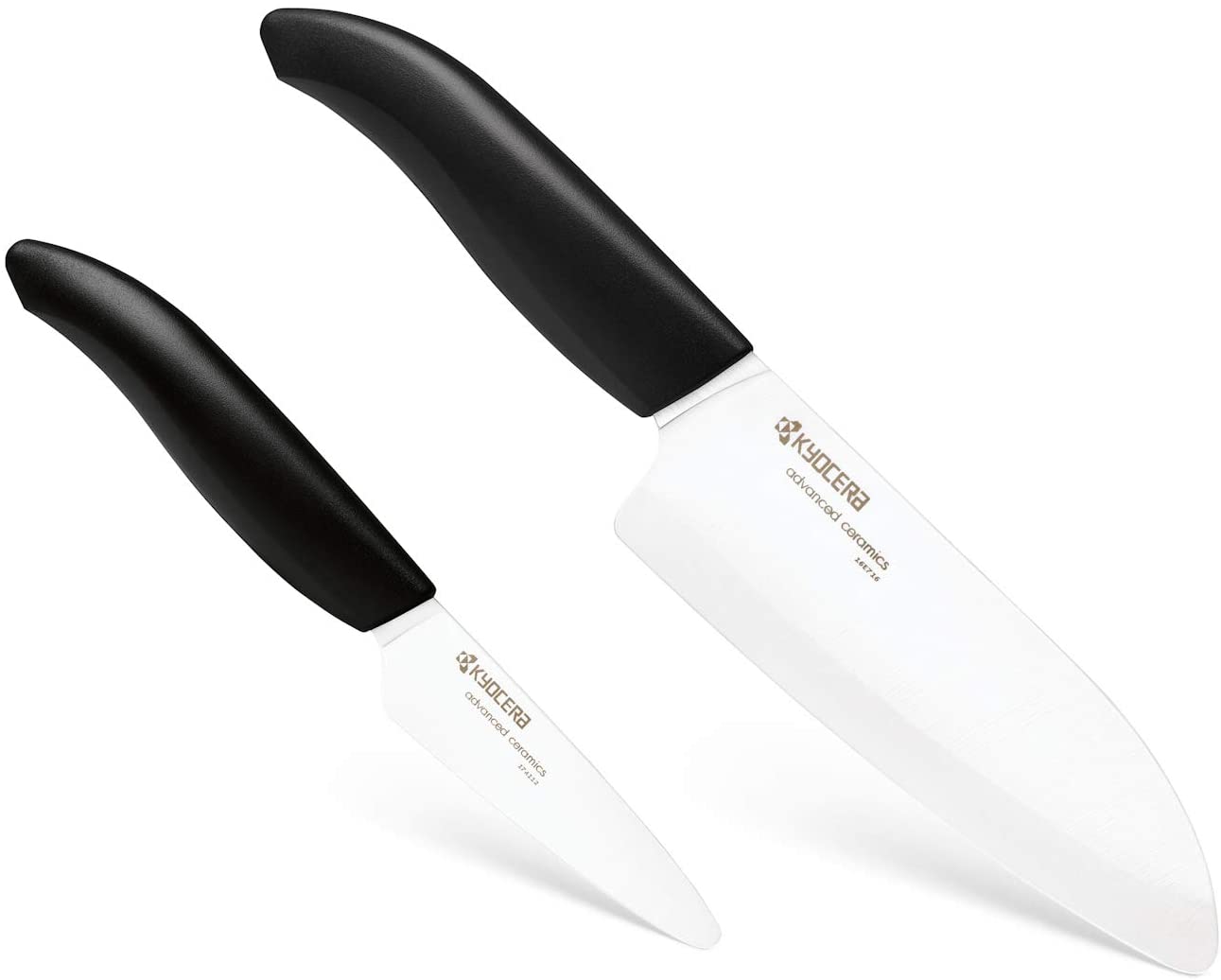 Kyocera Revolution 2 Piece Ceramic Knife Set, 5.5 INCH, 3 INCH, black/white