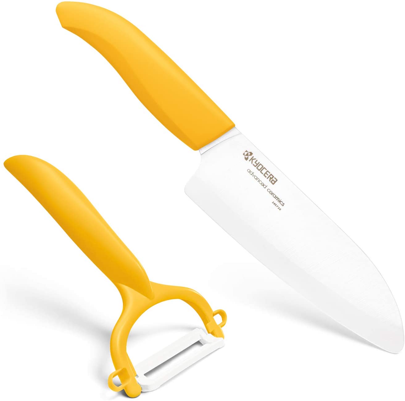 Kyocera Revolution Ceramic Knife and Peeler, 5.5 inch, Yellow