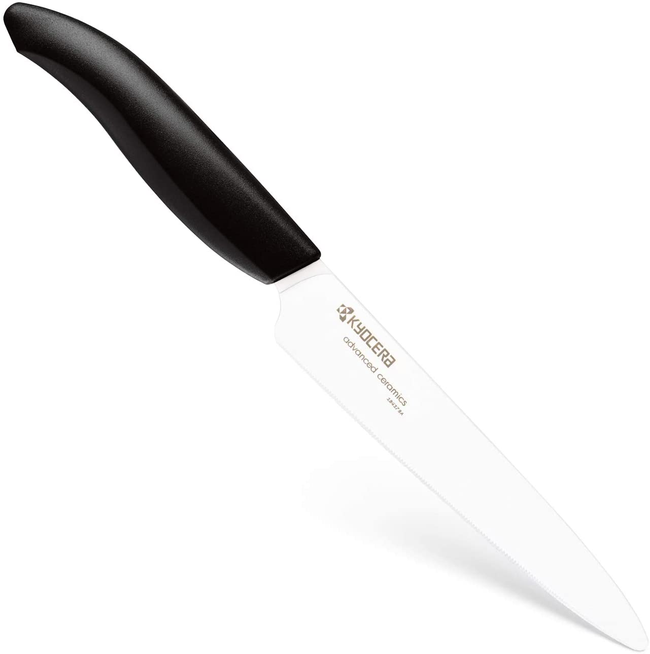 Kyocera Revolution Ceramic Utility Serrated Knife, 5 INCH, White