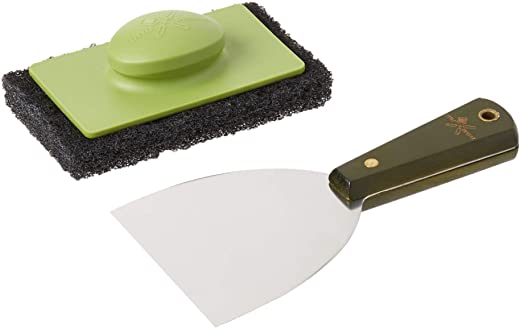 Little Griddle GK540 Heavy Duty Professional Grade Stainless Steel Blade Scraper and Restaurant Grade Scrubber for Cleaning Outdoor Gas or Charcoal…
