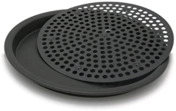 LloydPans, Chicken Wings Pan & Dimple Disk Set, Pre-Seasoned PSTK, Hard Anodized Aluminum, 14 inch Round Oven-B-Que