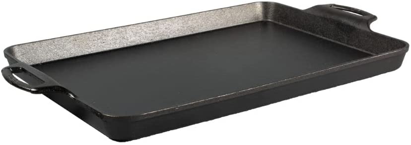 Lodge BW15BP 15.5 x 10.5 Inch Seasoned Cast Iron Baking Pan, 15.5×10.5 inch, Black