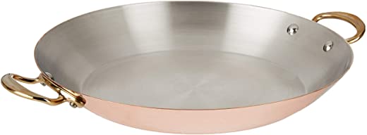 Mauviel M’Heritage M’150B Copper Round Pan, 12.5″ Bronze Handle