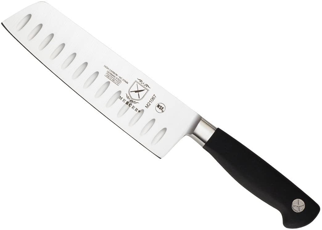 Mercer Culinary M21067 Genesis 7-Inch Granton Edge Nakiri Vegatable Knife