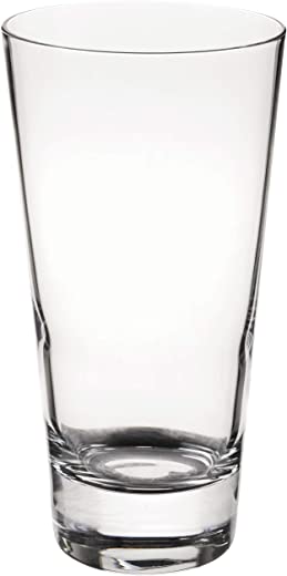 Moda Nude 13 Ounce Crystal Highball Glasses, Set of 6 Dishwasher-Safe Drinking Glasses – Heavy Base, Laser-Cut Rim, Fine-Blown Crystal Tall Bar…