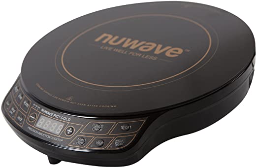 NUWAVE Gold Precision Induction Cooktop, Portable, Powerful with Large 8” Heating Coil, 52 Temperature Settings from 100°F to 575°F in 10°F…