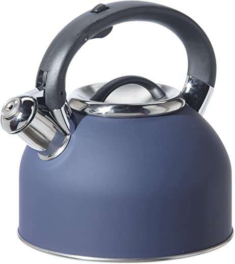 Oggi Whistling Tea Pot, 64-Ounce, Blue