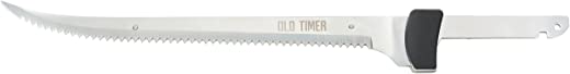 Old Timer Electric Fillet Knife 8” Blade Replacement with High Carbon Stainless Steel, Fully Serrated Blade, Classic Fillet Cut, and Easy…