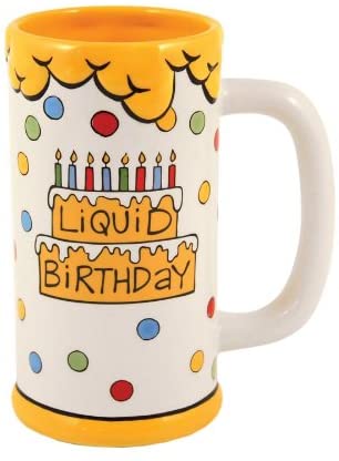 Our Name Is Mud by Lorrie Veasey Liquid Bday Ceramic Stein, 6.125-Inch