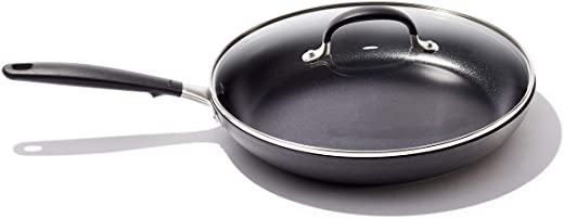 OXO Good Grips Hard Anodized PFOA-Free Nonstick 12″ Frying Pan Skillet with Lid, Black