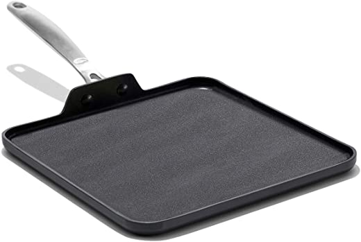 OXO Good Grips Pro Hard Anodized PFOA-Free Nonstick 11″ Griddle Pan, Dishwasher Safe, Oven Safe, Stainless Steel Handle, Black