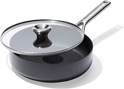 OXO Professional Hard Anodized PFAS-Free Nonstick, 3QT Saute Pan Jumbo Cooker with Lid, Induction, Diamond reinforced Coating, Dishwasher Safe,…