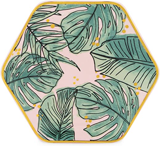 Pinky Up Tropical Tea Tray, Multicolored, One Size