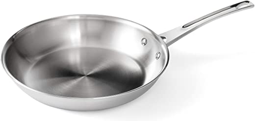 Professional Series Stainless Steel Earth Pan by Ozeri, 100% PTFE-Free Restaurant Edition, Made in Portugal