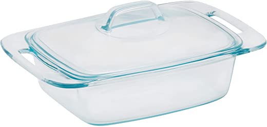 Pyrex Easy Grab | Two Quart Glass Casserole Dish with Lid | Dishwasher, Freezer, Microwave, and Preheated Oven Safe | Doesn’t Absorb Odors,…