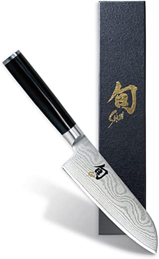 Shun Classic 5.5-Inch Santoku Kitchen Knife Handcrafted in Japan, Small to Medium Sized, 5.5 Inch, Silver