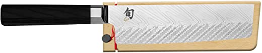 Shun Dual Core 6.5-in. Nakiri with Premium Stainless Steel Blade and Ebony PakkaWood Handle; Go-To Vegetable Knife for Easier Meal Preparation;…