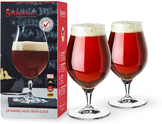 Spiegelau Craft Beer Barrel Aged Tulip Glass, Set of 2, European-Made Lead-Free Crystal, Modern Beer Glasses, Dishwasher Safe, Professional Quality…