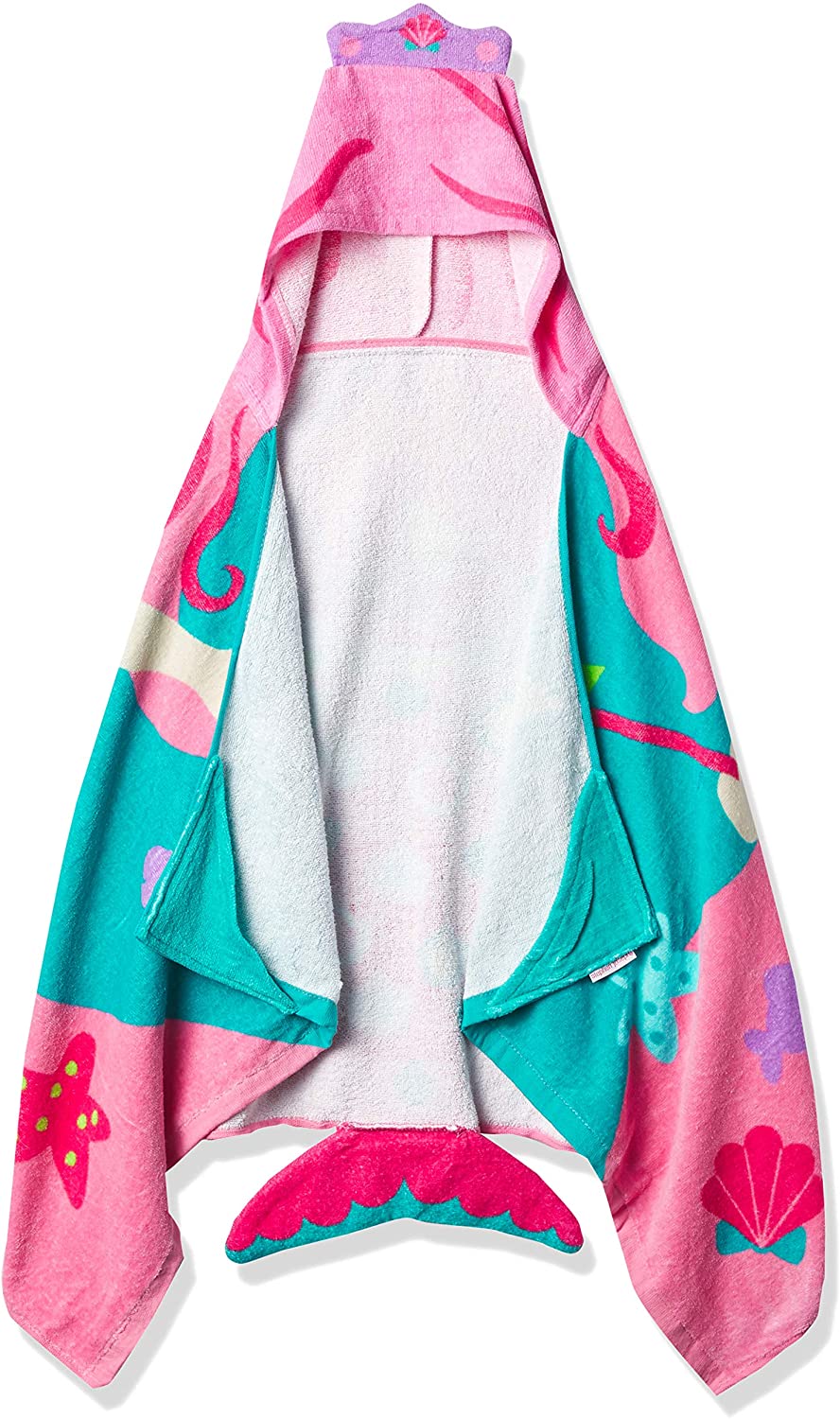 Stephen Joseph, Unisex Kids Bath and Beach Soft Cotton Velour Hooded Towel, Size 46”x24″