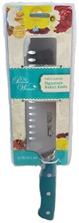 TPW Ltd Pioneer Woman Signature 6.5-Inch Stainless Steel Nakiri Knife (Teal)