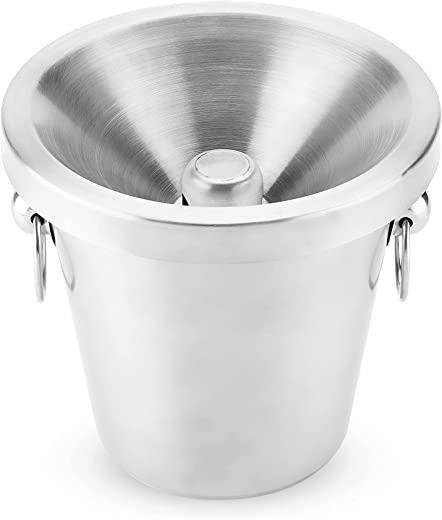True Stainless Steel Spittoon for Wine, Whiskey, Cocktails, Tobacco, Alcohol Spit Cup – Bulk Savor, Set of 1, Silver Spitter