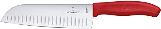 Victorinox Swiss Classic Santoku Carving Knife, 6.7 inches, Red