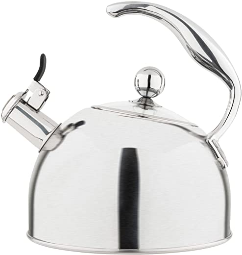 Viking 2.6 Quart Stainless Steel Whistling Tea Kettle (Silver)