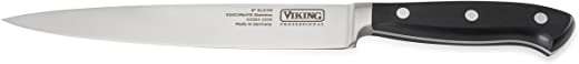Viking Culinary Professional Cutlery Carving Knife, 8 Inch, Black