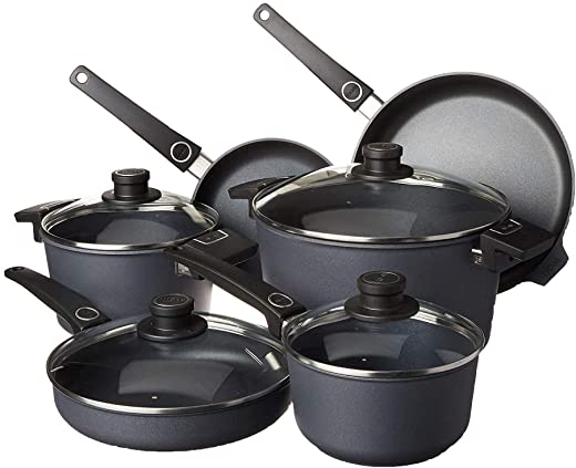 WOLL Diamond Diamond Lite, Induction Ready, 10-Piece Cookware Set with Diamond Reinforced Nonstick Coating