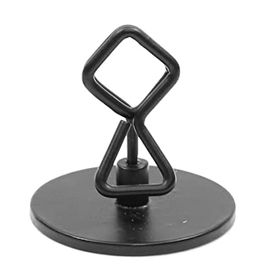 2″ Metal Card & Number Holder Stand with Clip, Black Powder Coated
