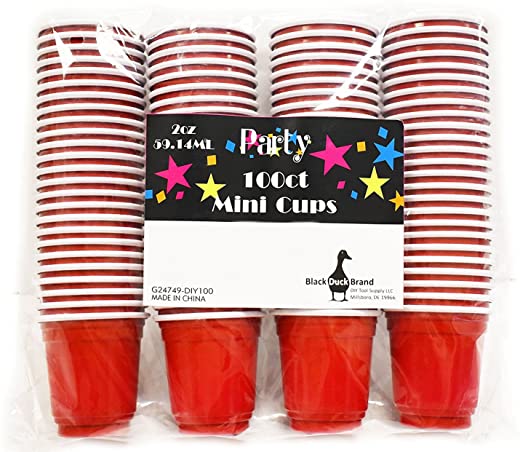 60pc Red Cup Mini Party Shot Glasses Set (2-Ounce)