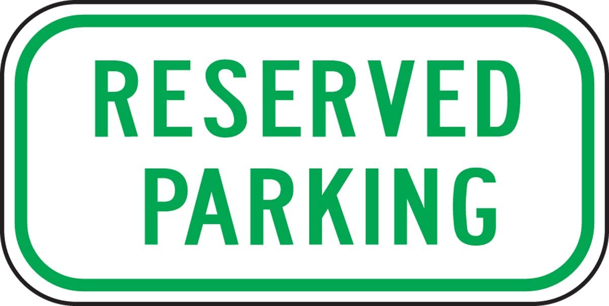 Accuform Signs FRP285RA Engineer-Grade Reflective Aluminum Parking Sign, Legend”Reserved Parking”, 6″ Length x 12″ Width x 0.080″ Thickness, Green…