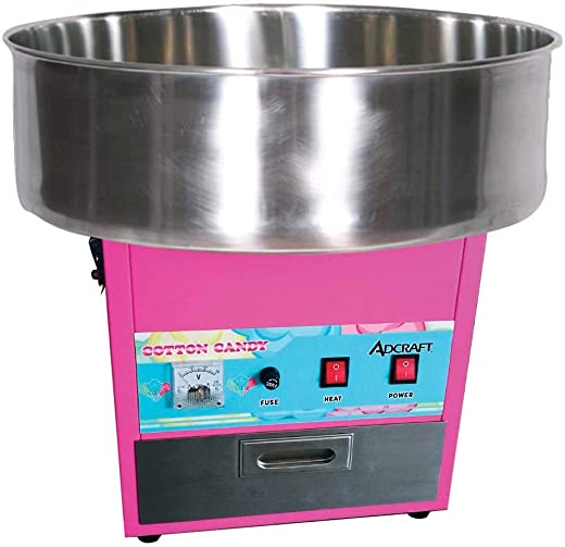 Adcraft COT-21 21-Inch Cotton Candy Machine with Drawer, Stainless Steel, 110v