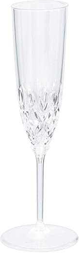 Amscan Crystal Look Champagne Flutes – 4.20 Oz. | Pack of 8, Clear