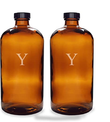 Cathy’s Concepts Personalized Bullet Growlers, Set of 2, Letter Y