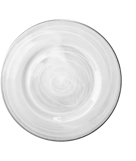 ChargeIt by Jay Charge It by Jay Elite Glass Charger 13” Decorative Melamine Service Plate for Home, Professional Dining, Perfect for Upscale…