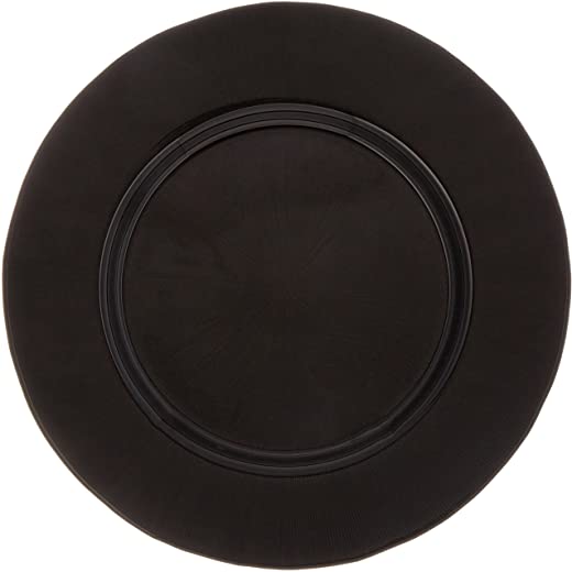 ChargeIt by Jay Charge It by Jay Vienna Charger 13” Decorative Melamine Service Plate, Black