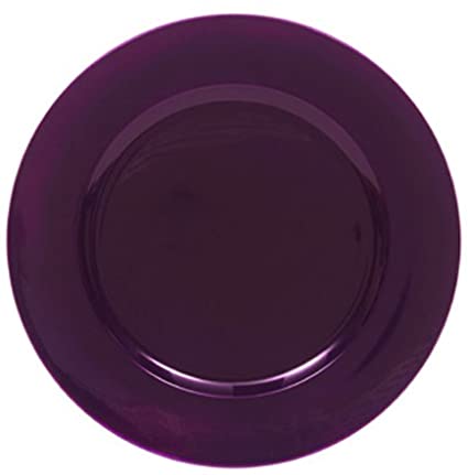 ChargeIt by Jay Metallic Round Charger Plate, Purple