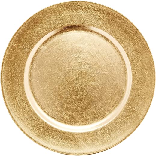 ChargeIt by Jay! Round Charger Plate, Gold