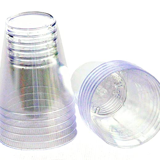 Chef Craft Select Plastic 2 oz Shot Glass, 2 ounce 12 piece set, Clear