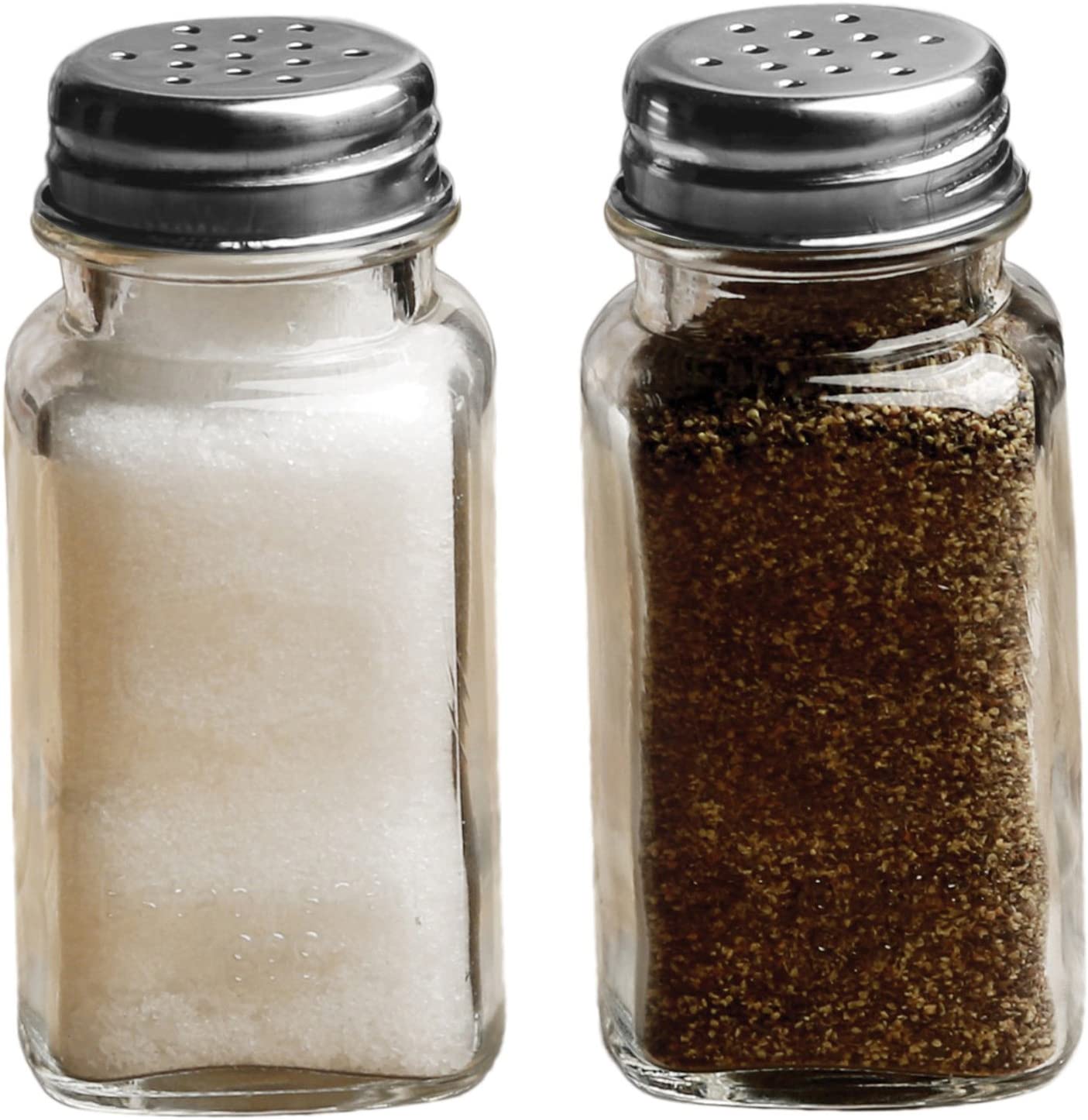 Circleware Yorkshire Glass Salt and Pepper Shakers, Set of 2, 2.85 oz, Clear