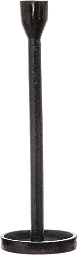 Creative Co-Op Cast Iron Taper, Black Candle Holder