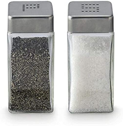 Cuisinox SALPEP Salt and Pepper Shaker Set, 3.75 x 1.75 x 1.75 inches, Silver