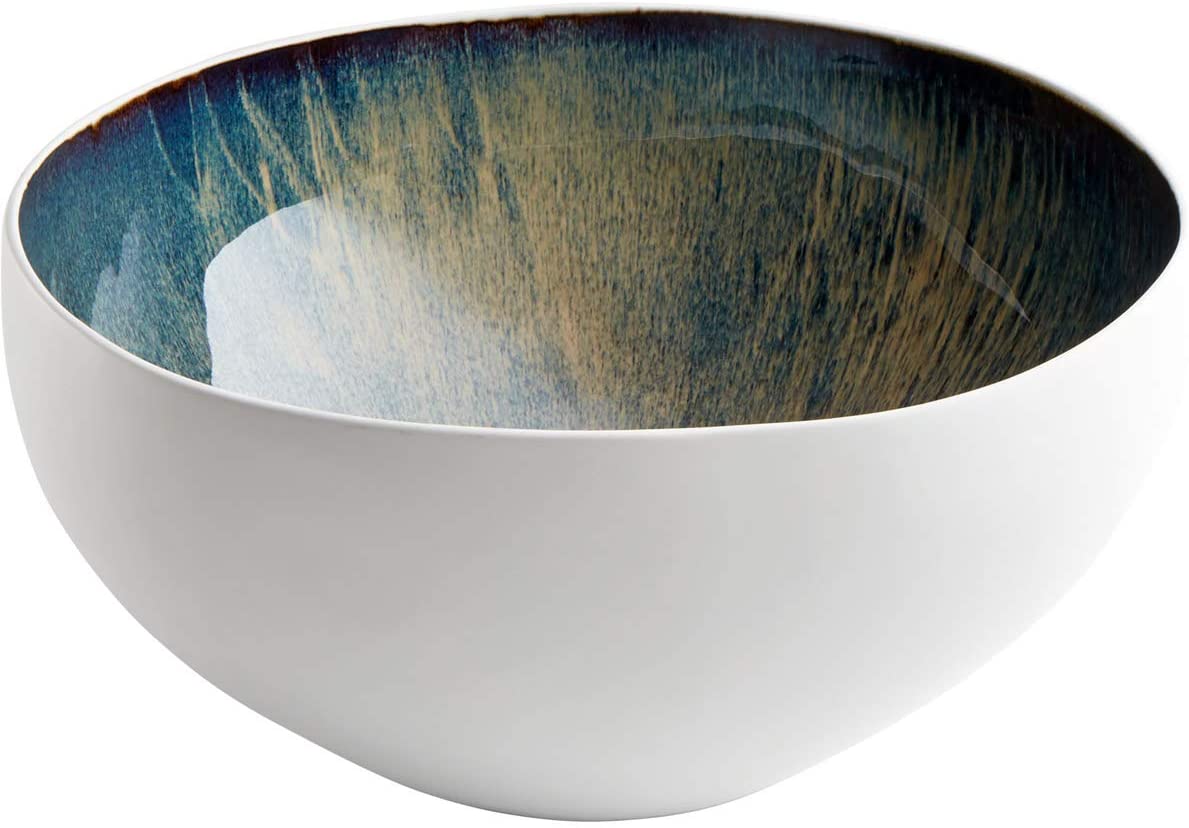 Cyan Lighting 10256 Android – 14.25 Inch Large Bowl, White/Oyster Finish