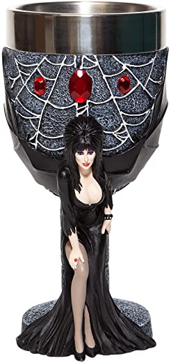 Department 56 Elvira Mistress of The Dark Decorative Chalice Goblet Cup, 1 Count (Pack of 1), Multicolor