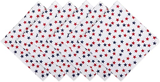 DII Americana Stars Collection Tabletop, Napkins, 20×20, 6 Piece