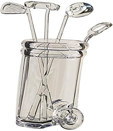 Diligence4us Ball Wine Stirrer with Golf Cart, Clear
