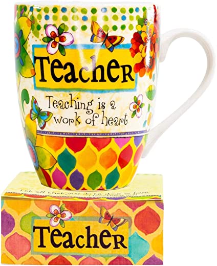 Divinity Boutique Ceramic Mug Mug & Note Stack, 1 Count (Pack of 1), Teacher